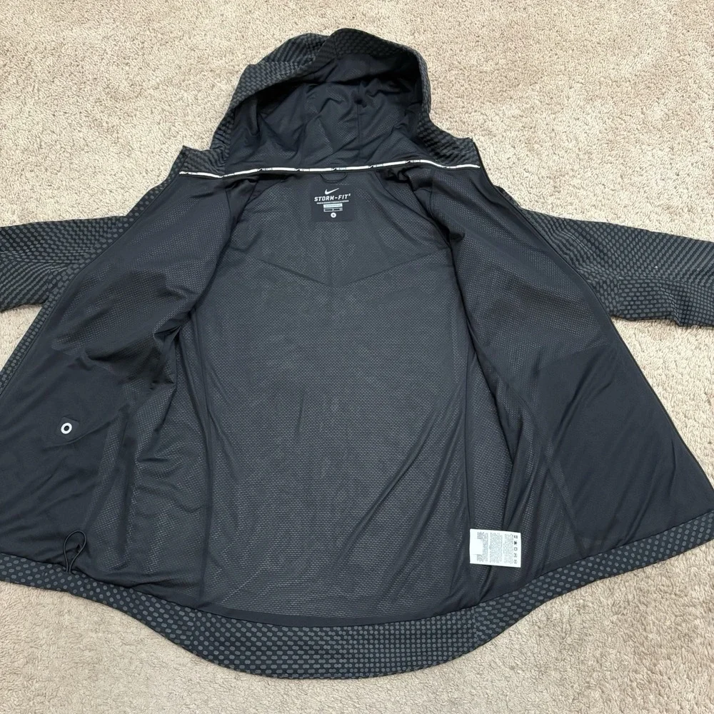 Nike City Flash Reflective Jacket Women's Small Black Full Zip Running Storm Fit